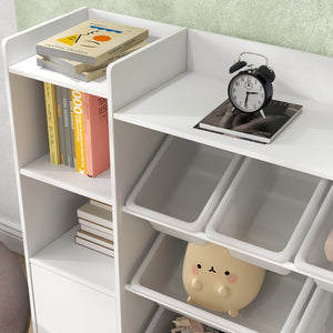 Kinderregal mit Aufbewahrungsboxen für Spielzeug und Bücher