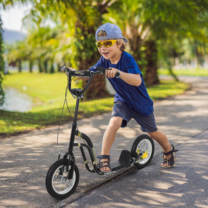 Kinderroller 12 Zoll höhenverstellbar Schwarz