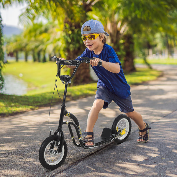 Kinderroller 12 Zoll höhenverstellbar Schwarz