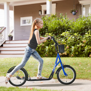 Kinderroller mit Bremse höhenverstellbar Blau