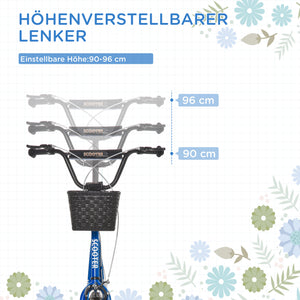 Kinderroller mit Bremse höhenverstellbar Blau