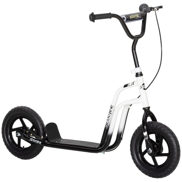 Kinderroller mit verstellbarem Lenker und Handbremse 5-12 Jahre weiss