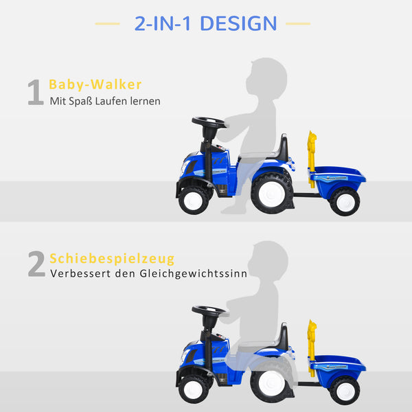 Kinderrutschauto Kinderfahrzeug mit Hupe Blau