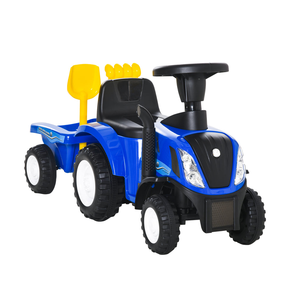 Children's ride-on car, children's vehicle with horn, blue