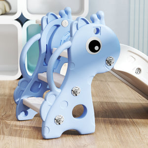 Kinderrutsche 3-in-1 mit Basketballkorb und Ball blau