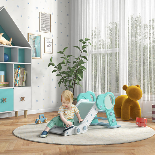 Kinderrutsche Spielturm klappbar sicher Indoor & Outdoor Grün & Weiss