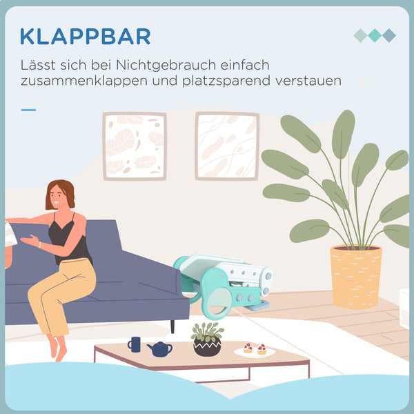Kinderrutsche Spielturm klappbar sicher Indoor & Outdoor Grün & Weiss