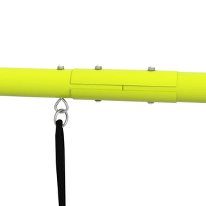 Kinderschaukel Schaukelset 2-in-1 Stahl mit Kletternetz Grün