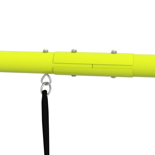 Kinderschaukel Schaukelset 2-in-1 Stahl mit Kletternetz Grün