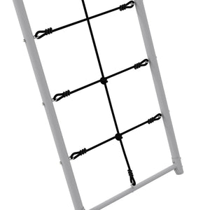 Kinderschaukel Schaukelset 2-in-1 Stahl mit Kletternetz Grün