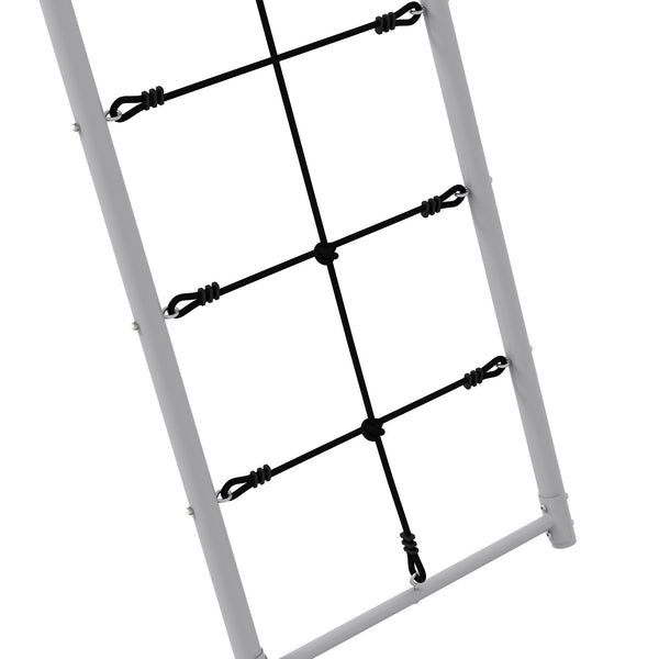 Kinderschaukel Schaukelset 2-in-1 Stahl mit Kletternetz Grün