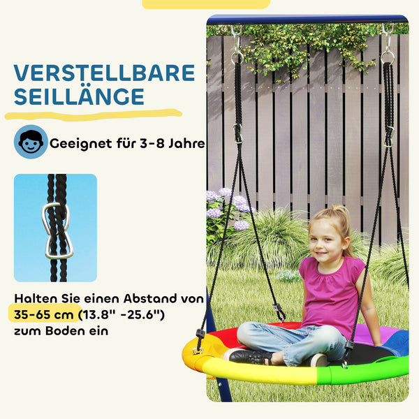 Kinderschaukel-Set 6-in-1 Outdoor Spielgerät für Garten bunt