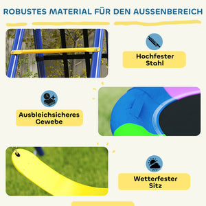 Kinderschaukel-Set 6-in-1 Outdoor Spielgerät für Garten bunt