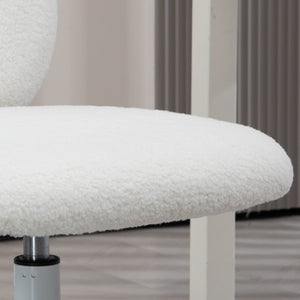 Children's desk chair, height-adjustable, swivel, ergonomic, white