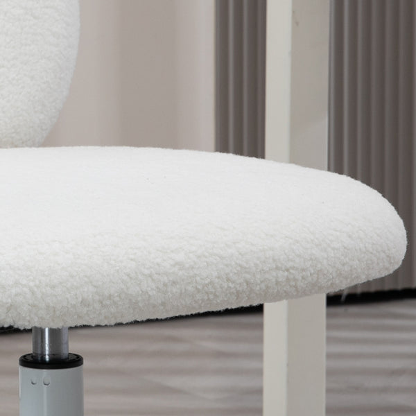 Children's desk chair, height-adjustable, swivel, ergonomic, white