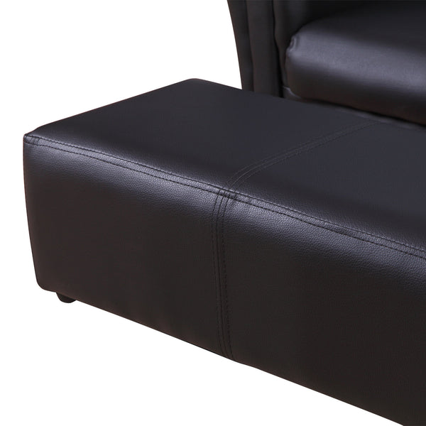 Kindersessel & Hocker Set 83x42x41cm Schwarz