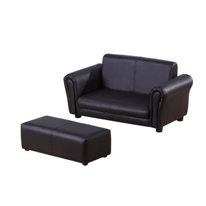 Kindersessel & Hocker Set 83x42x41cm Schwarz