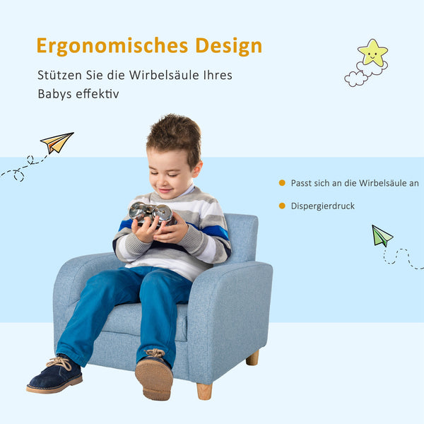 Kindersessel Kindersofa aus Schaumstoff für Kinderzimmer blau
