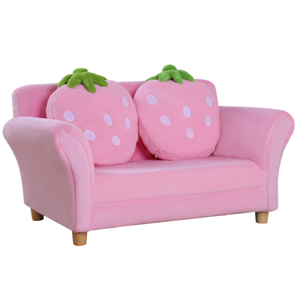 Divano e poltrona per bambini Strawberry per camerette dei bambini