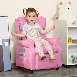Kindersofa verstellbar mit Fussstütze für 3-5 Jahre rosa