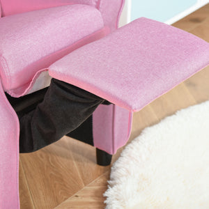 Kindersofa verstellbar mit Fussstütze für 3-5 Jahre rosa