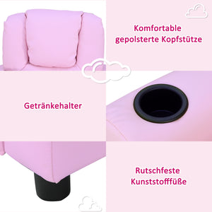 Kindersofa Schlafsofa für Kinder 62x56x69cm Rosa