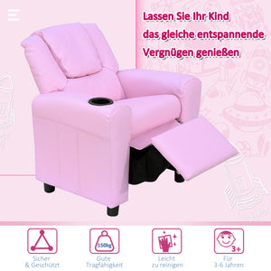 Kindersofa Schlafsofa für Kinder 62x56x69cm Rosa