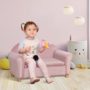 Kindersofa mit Stauraum Zweisitzer 3-5 Jahre Rosa