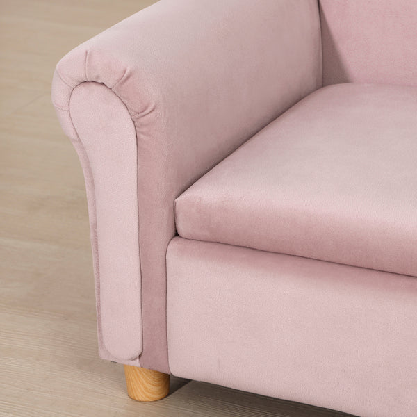 Kindersofa mit Stauraum Zweisitzer 3-5 Jahre Rosa