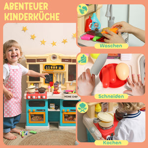 Kinderspielküche mit Wasserhahn Licht Sound und viel Zubehör ab 3 Jahre