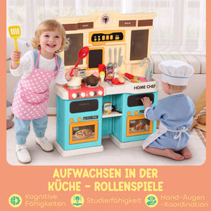 Kinderspielküche mit Wasserhahn Licht Sound und viel Zubehör ab 3 Jahre