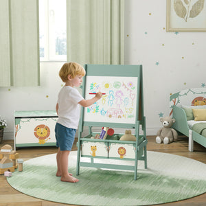 Kinderstaffelei 3 in 1 Tafel Whiteboard mit Papierrolle für Kinder