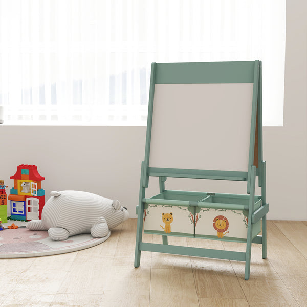 Kinderstaffelei 3 in 1 Tafel Whiteboard mit Papierrolle für Kinder