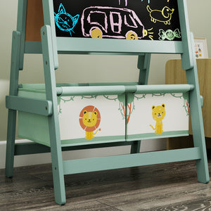 Kinderstaffelei 3 in 1 Tafel Whiteboard mit Papierrolle für Kinder