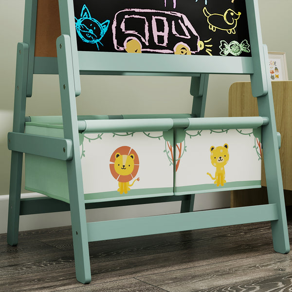 Kinderstaffelei 3 in 1 Tafel Whiteboard mit Papierrolle für Kinder