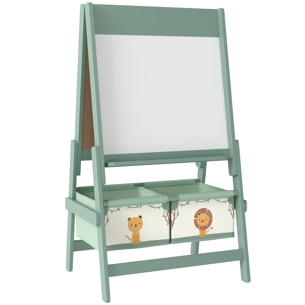 Kinderstaffelei 3 in 1 Tafel Whiteboard mit Papierrolle für Kinder