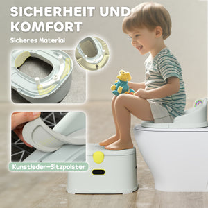 Kindertöpfchen 3-in-1 mit Griffen abnehmbar Grau