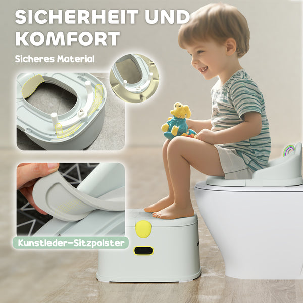 Kindertöpfchen 3-in-1 mit Griffen abnehmbar Grau