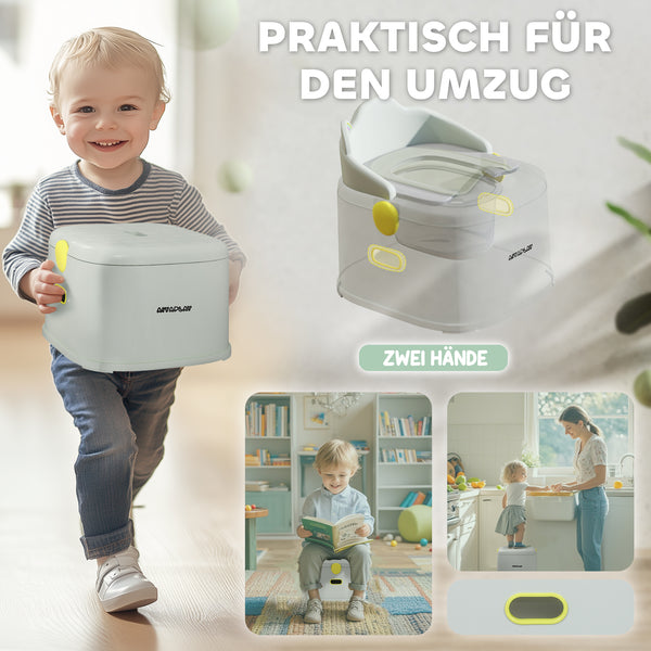 Kindertöpfchen 3-in-1 mit Griffen abnehmbar Grau