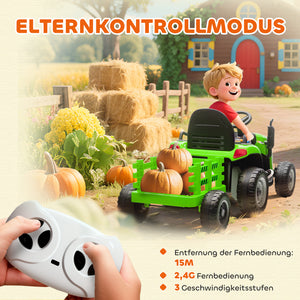 Kindertraktor elektrisch mit Fernbedienung für 3-8 Jahre