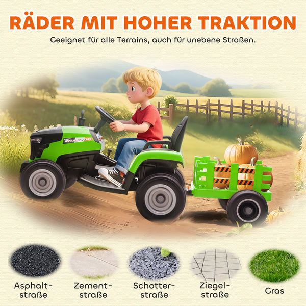Kindertraktor elektrisch mit Fernbedienung für 3-8 Jahre
