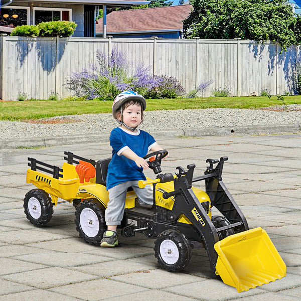 Kinder Trettraktor mit Frontlader und Pedalantrieb ab 3 Jahren