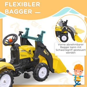 Kinder Trettraktor mit Frontlader und Pedalantrieb ab 3 Jahren