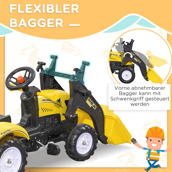 Kinder Trettraktor mit Frontlader und Pedalantrieb ab 3 Jahren