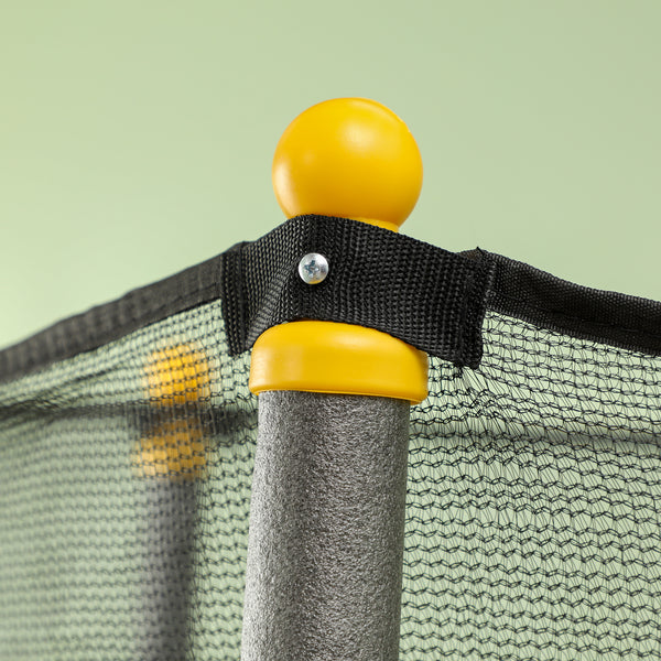 Kindertrampolin Ø140cm Sicherheitsnetz bis 50kg belastbar, Schwarz