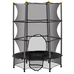 Kindertrampolin Ø140cm Sicherheitsnetz bis 50kg belastbar, Schwarz