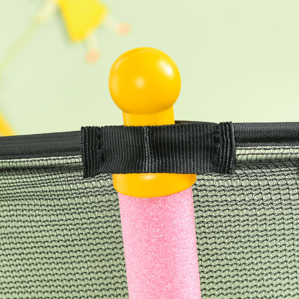 Kindertrampolin Ø163,5cm Sicherheitsnetz bis 50kg belastbar Rosa