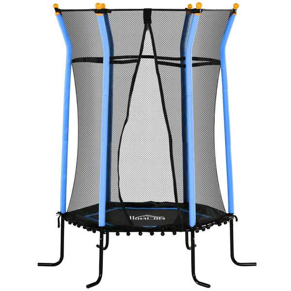 Kindertrampolin Ø163,5cm Sicherheitsnetz Kinder 3-10 Jahre Blau
