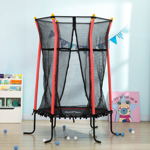 Kindertrampolin D:163,5cm Sicherheitsnetz Kinder 3-10 Jahre Rot
