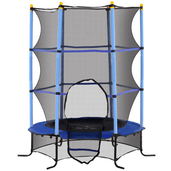 Kindertrampolin Ø163cm mit Sicherheitsnetz bis 50kg Blau